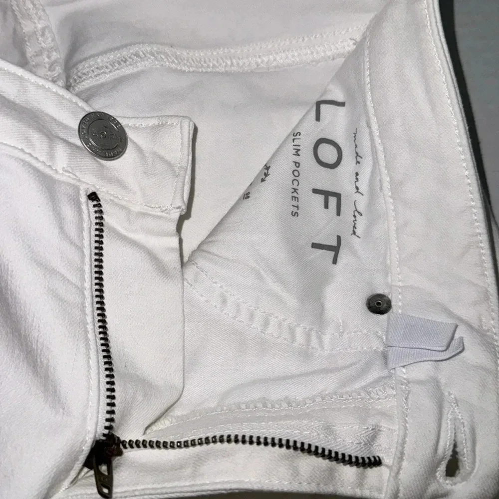 Loft White Slim Pockets Jeans